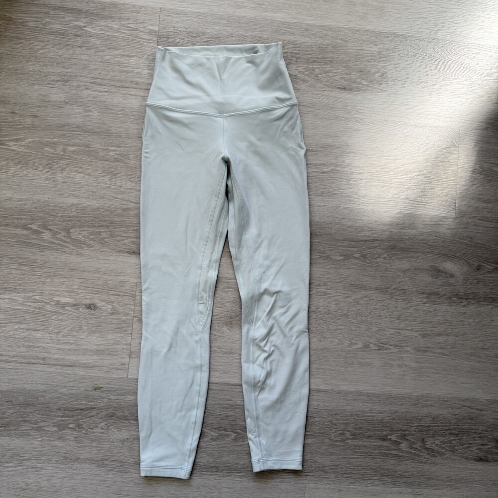 Lululemon Align Leggings High-Rise Pant Size 4 Pale Blue Mint Nulu Yoga EUC